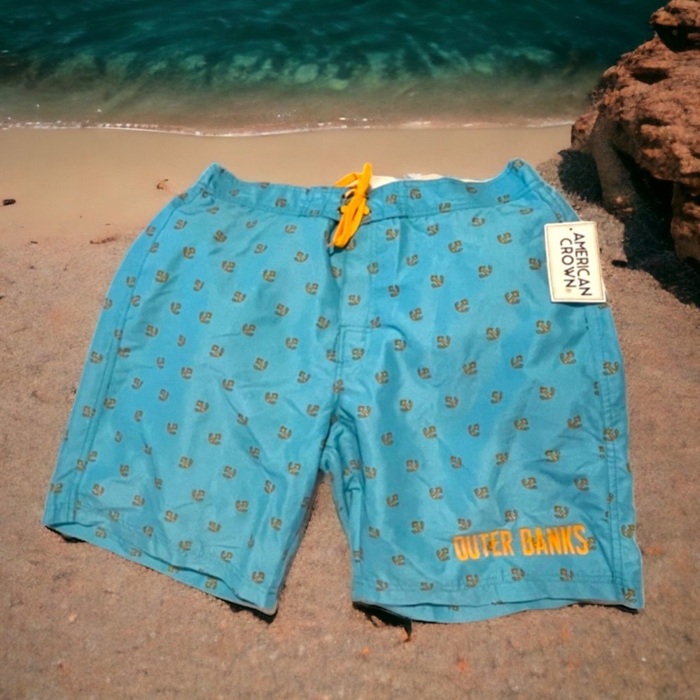 🆕Men’s American Crown Outer Banks swimming trunks. NWT.